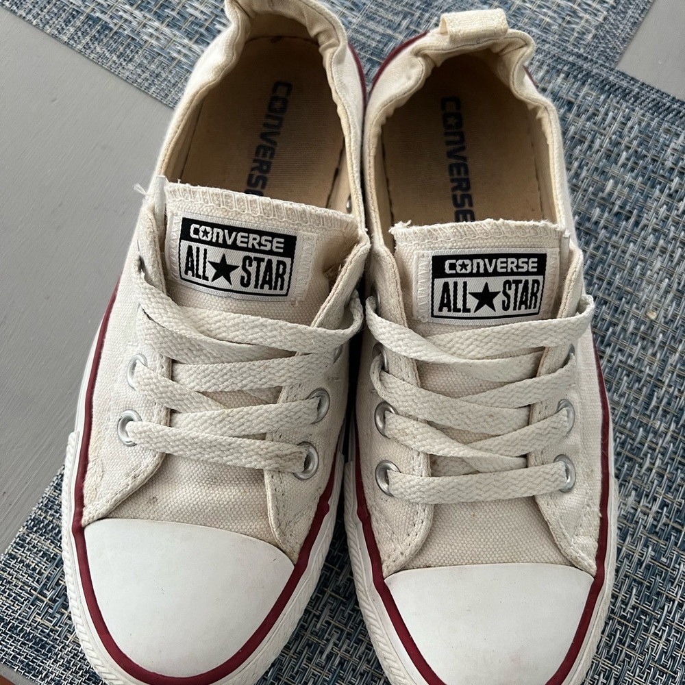 FIRM PRICE Converse white slip on sneakers size 7 - Picture 7 of 8